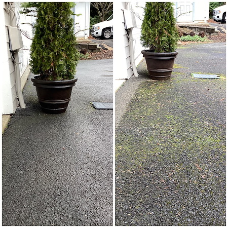Pressure washing for newport or boardwalks removing slick sea spray and algae